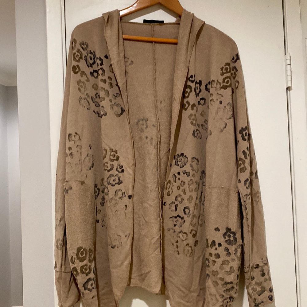 Animal print cardigan